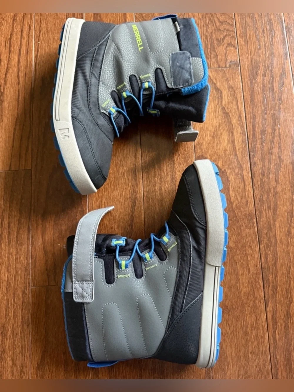 Merrell Kids Gray and Blue Waterproof Snow Boots